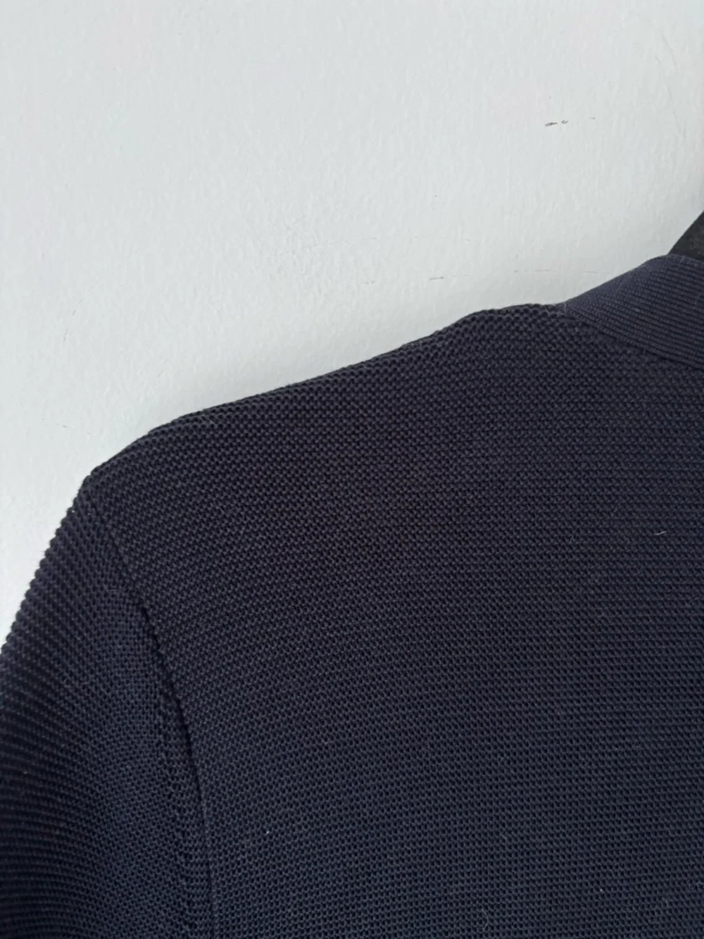 COS Navy Cotton Cardigan Minimalist Boxy Knit Oversized Quiet Luxury L - Picture 6 of 8